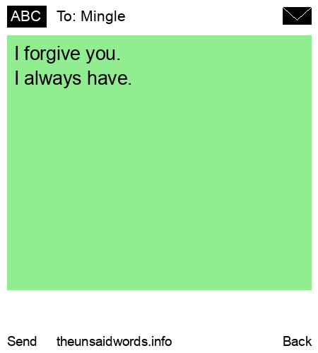 unsent message to Mingle