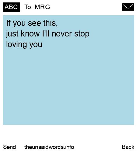 unsent message to MRG