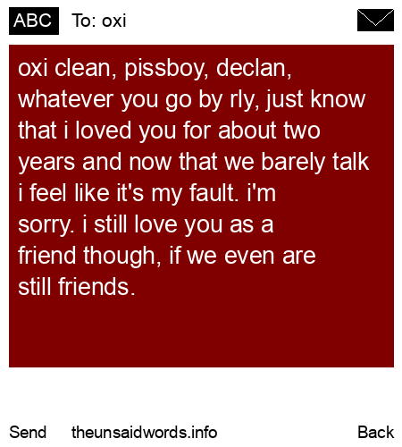 unsent message to oxi