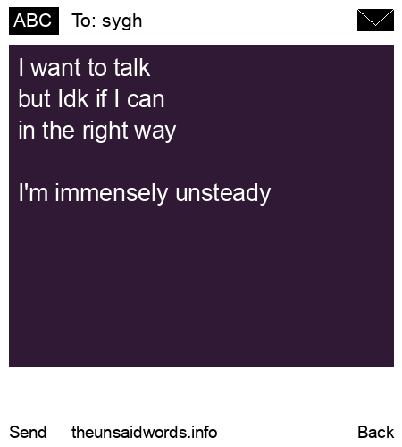 unsent message to sygh