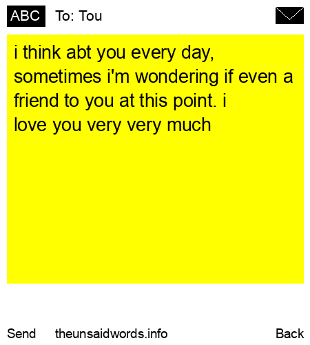 unsent message to Tou