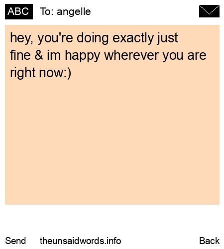 unsent message to angelle
