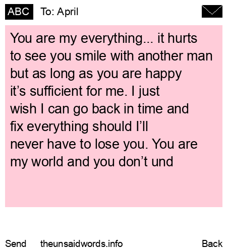 unsent message to April