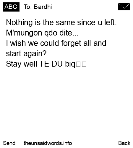 unsent message to Bardhi