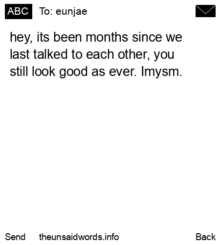 unsent message to eunjae