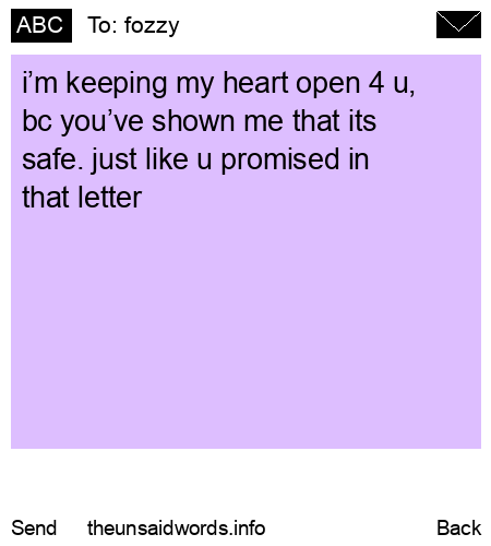 unsent message to fozzy