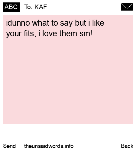 unsent message to KAF