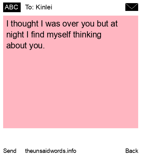 unsent message to Kinlei