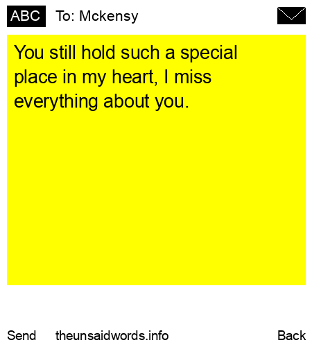 unsent message to Mckensy