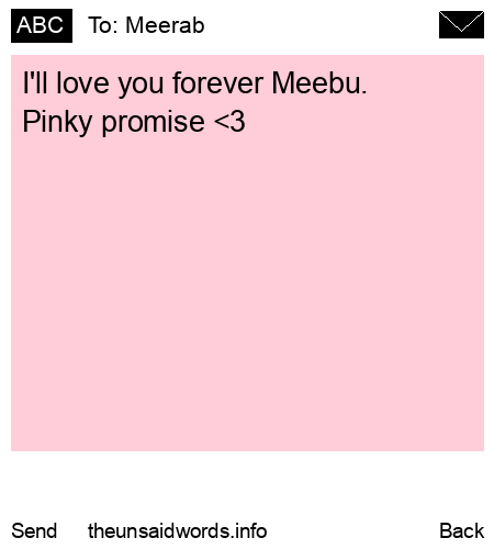 unsent message to Meerab