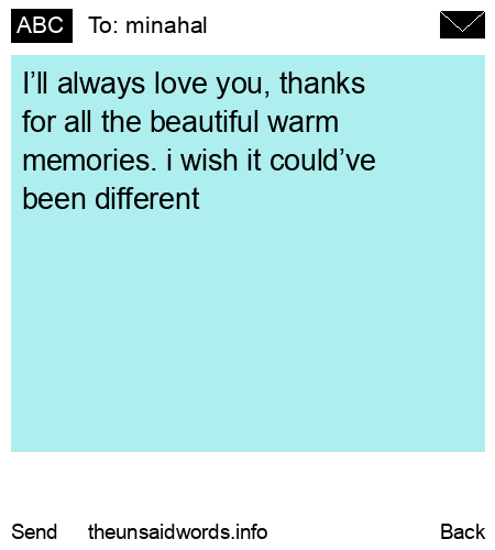 unsent message to minahal