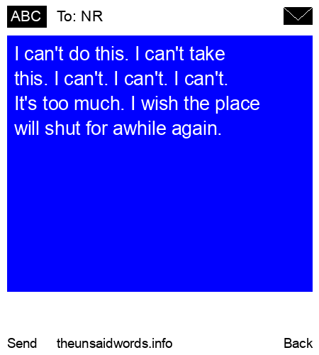 unsent message to NR