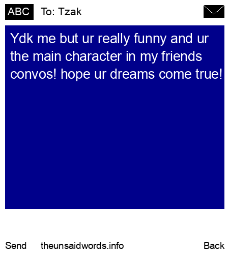 unsent message to Tzak