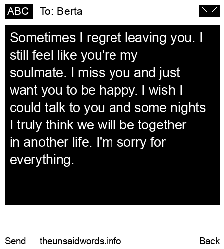 unsent message to Berta