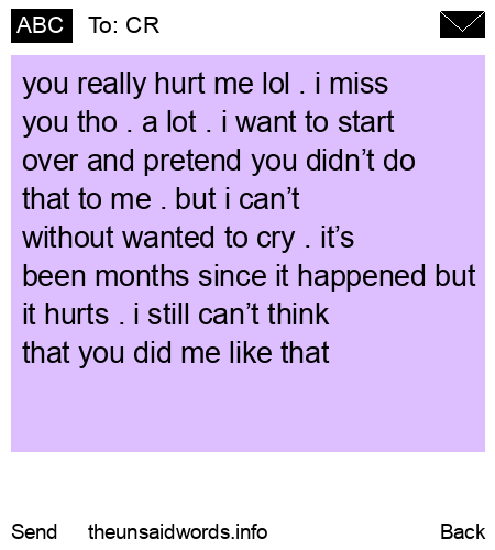 unsent message to CR