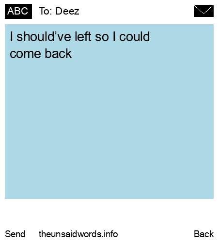 unsent message to Deez