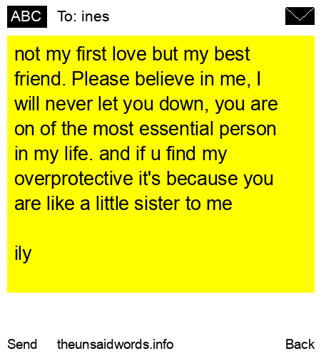 unsent message to ines