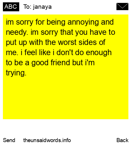 unsent message to janaya