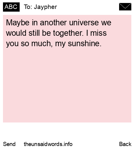 unsent message to Jaypher