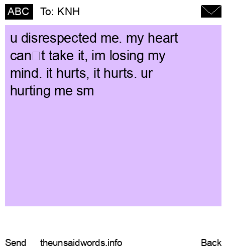 unsent message to KNH