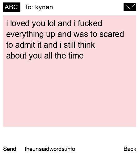 unsent message to kynan