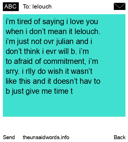 unsent message to lelouch