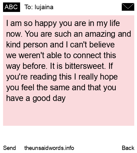 unsent message to lujaina