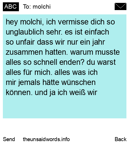 unsent message to molchi