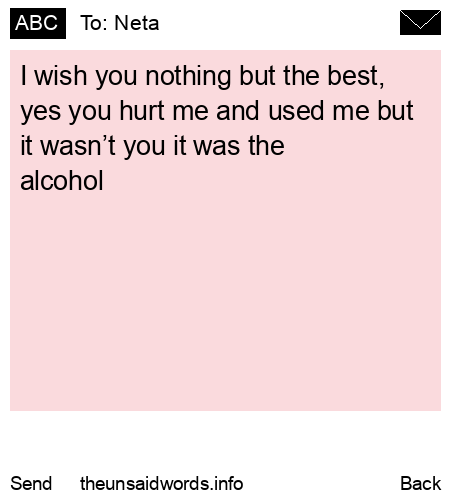 unsent message to Neta