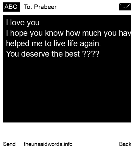 unsent message to Prabeer