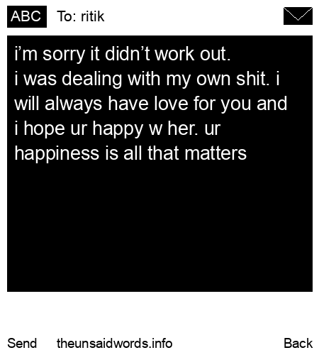 unsent message to ritik