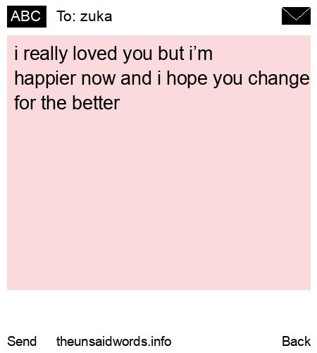 unsent message to zuka
