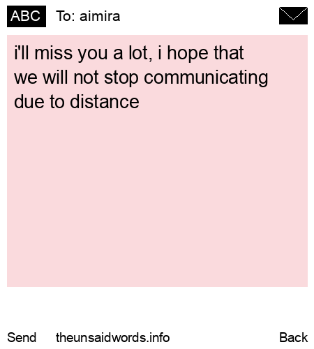 unsent message to aimira