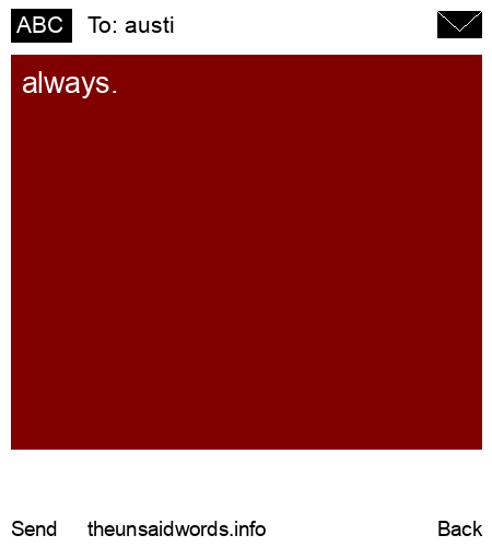 unsent message to austi