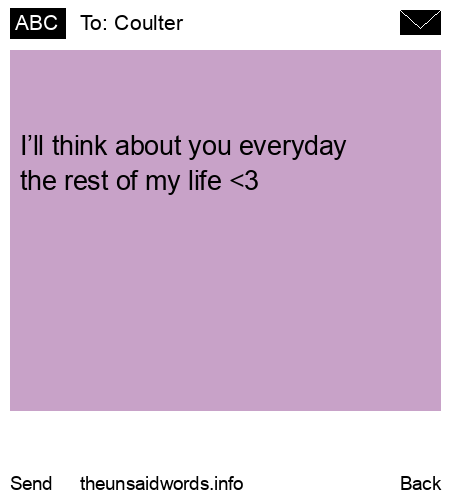 unsent message to Coulter 