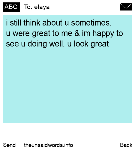 unsent message to elaya