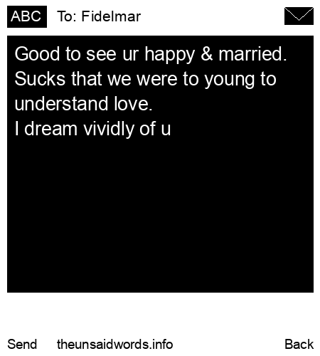 unsent message to Fidelmar 