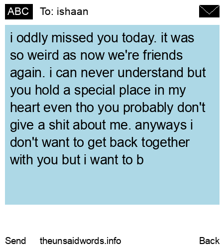 unsent message to ishaan