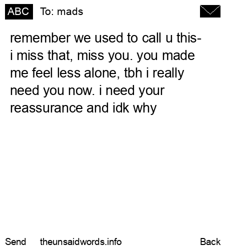 unsent message to mads