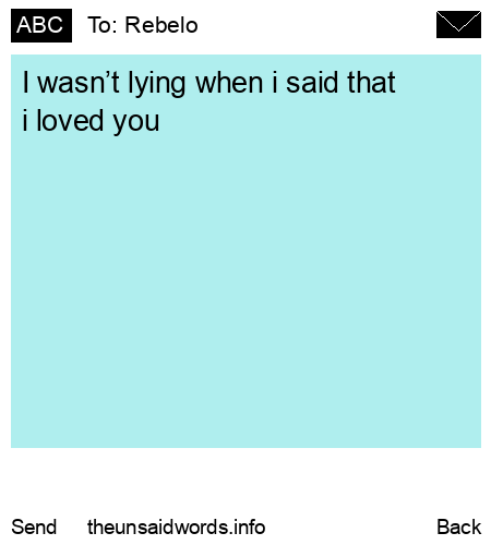 unsent message to Rebelo