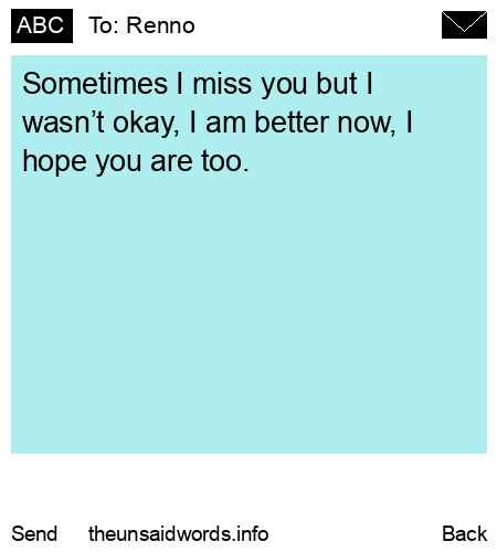 unsent message to Renno