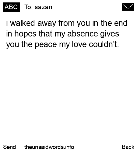 unsent message to sazan