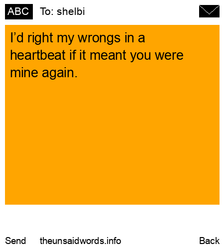 unsent message to shelbi