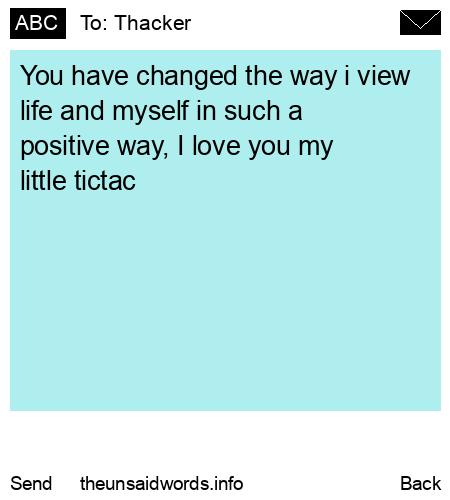 unsent message to Thacker