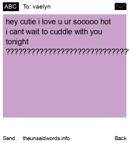 unsent message to vaelyn