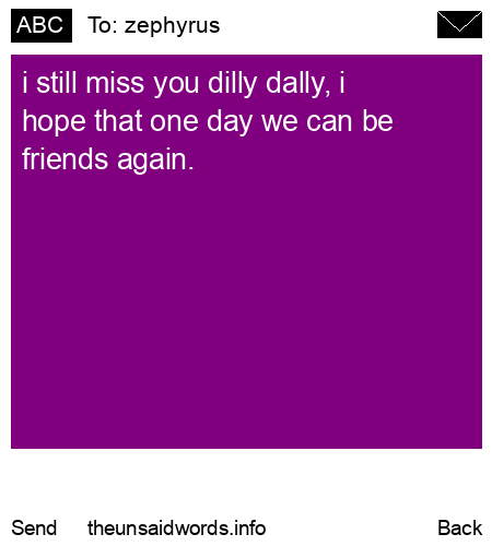 unsent message to zephyrus