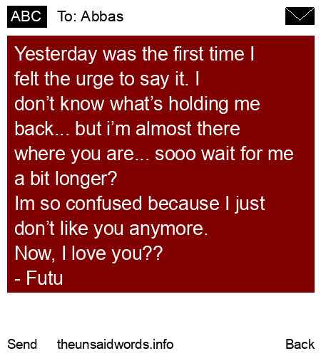 unsent message to Abbas