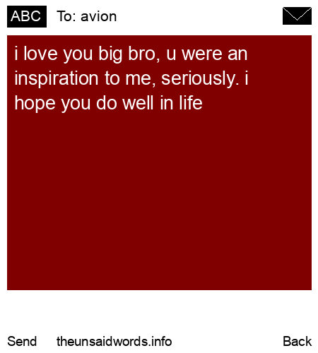 unsent message to avion