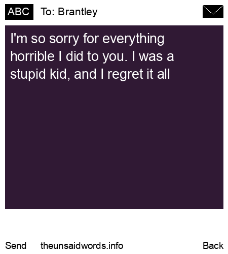 unsent message to Brantley