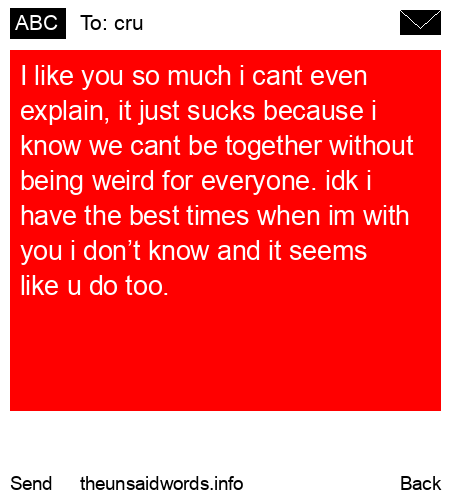 unsent message to cru